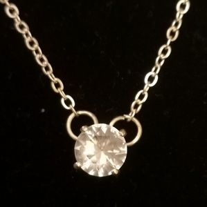 ❤️ Diamond Rhinestone Silver Necklace
